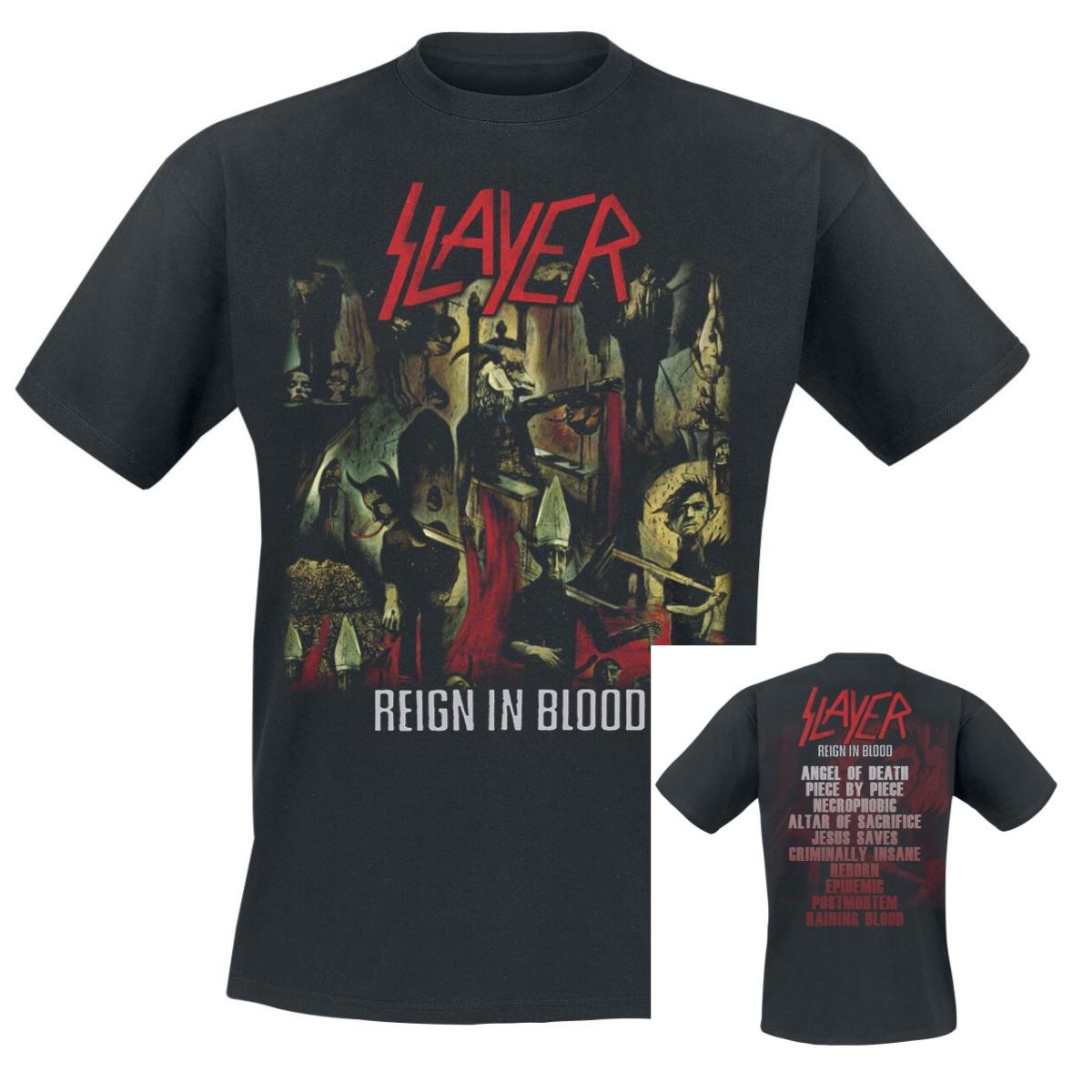 New 2026 Neon Art Slayer T-Shirt Men Women Vintage Metal Rock Band Graphic Tee 100% Cotton Summer Streetwear Top S разноцветный