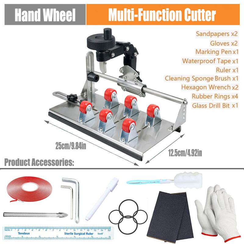 New Glass Bottle Cutter - Professional DIY Glass Cutting Tool for Square, Round Bottles and Bottlenecks with Accessories