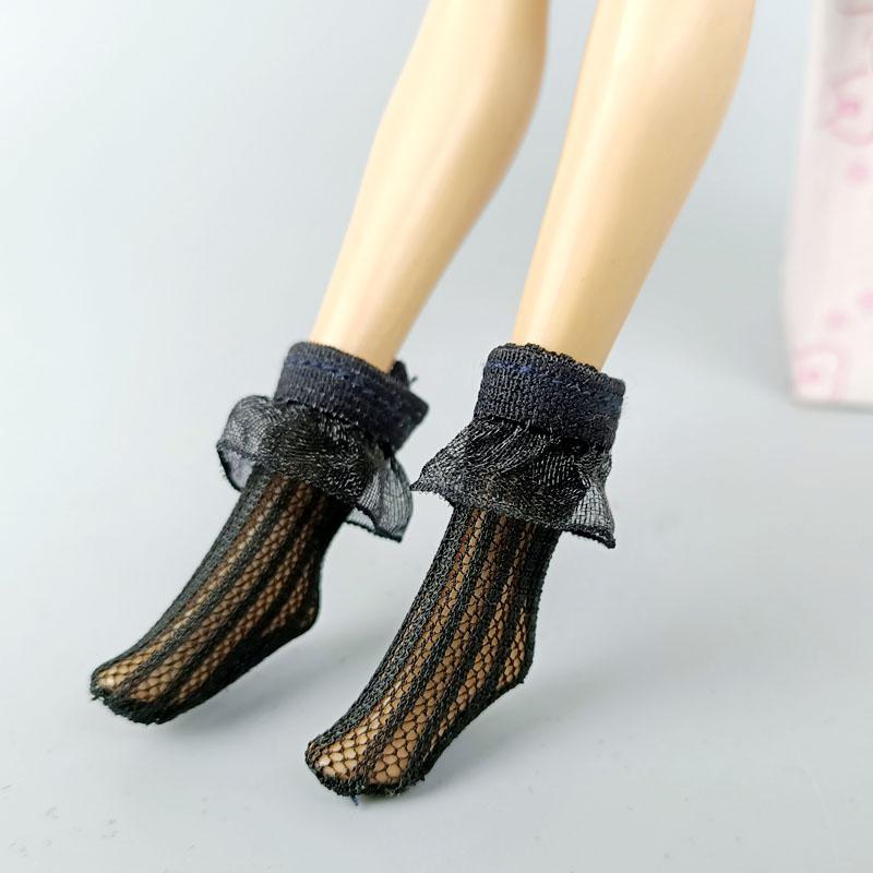 1pair Lace Socks For Blythe Doll Middle Tube Socks for Blythe High Thigh Over the Knee Stocking For Blythe Dolls Accessories Kids