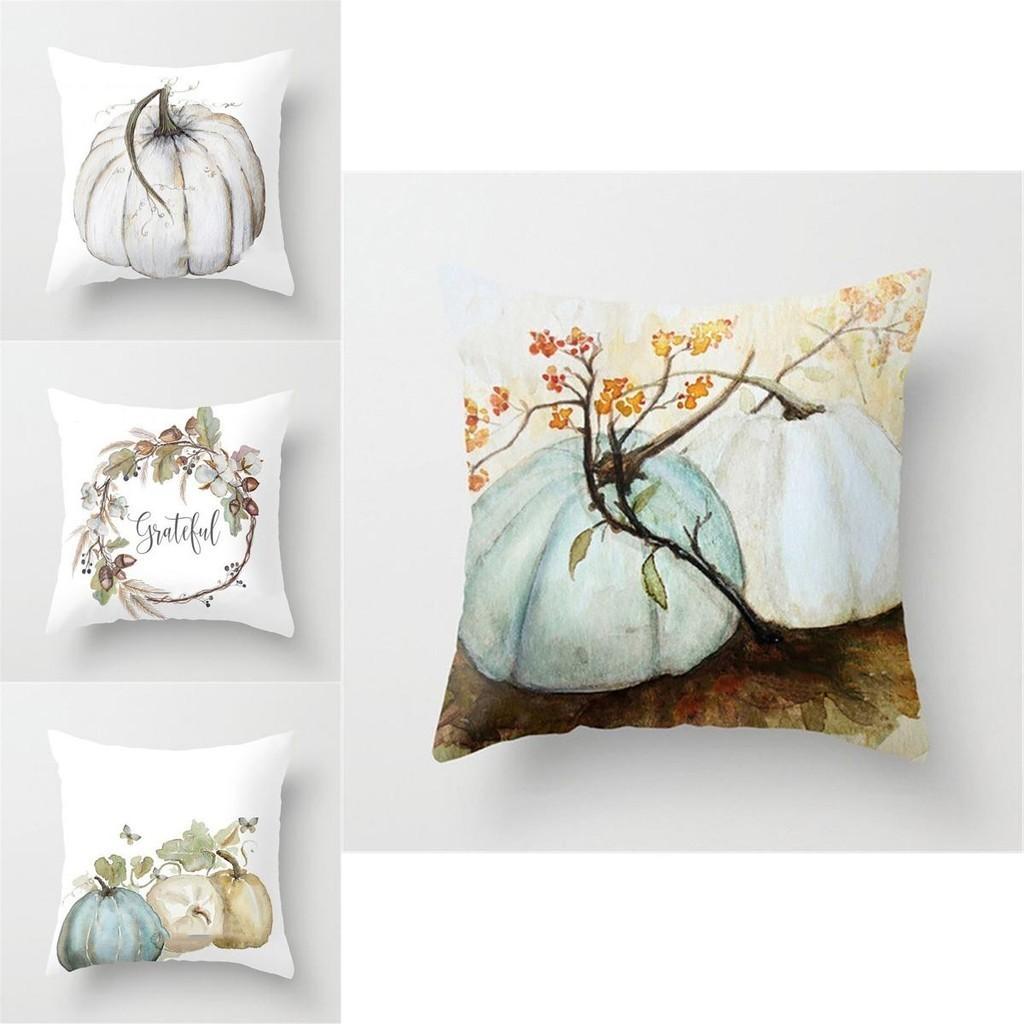 Classic Watercolor Pumpkin Cushion Cover Pillow Case For Timeless Halloween And Thanksgiving Decor