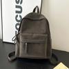 Minimalist Faux Leather Backpack Casual Daily Use Backpack for Women Simple Design Ideal for School Commute Travel and Everyday Outings No Pendant
