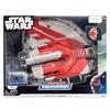 Star Wars Micro Galaxy Squadrons Ahsoka Tano's T-6 Jedi Shuttle - 13-inch Vehicle with Rotor Blades and Three 1-inch Microfigure Accessories.