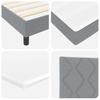 Boxspring Bed with Headboard Light Gray 180 x 200 cm Fabric