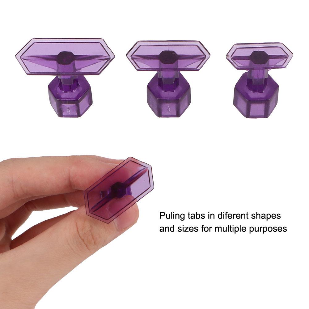 Car Body Repair Dent Glues Pulling Tabs Kits Paintless Dent Removal Tabs Puller Tabs For Automobiles Refrigerators Motorcycles 10 Pcs Purple Tabs
