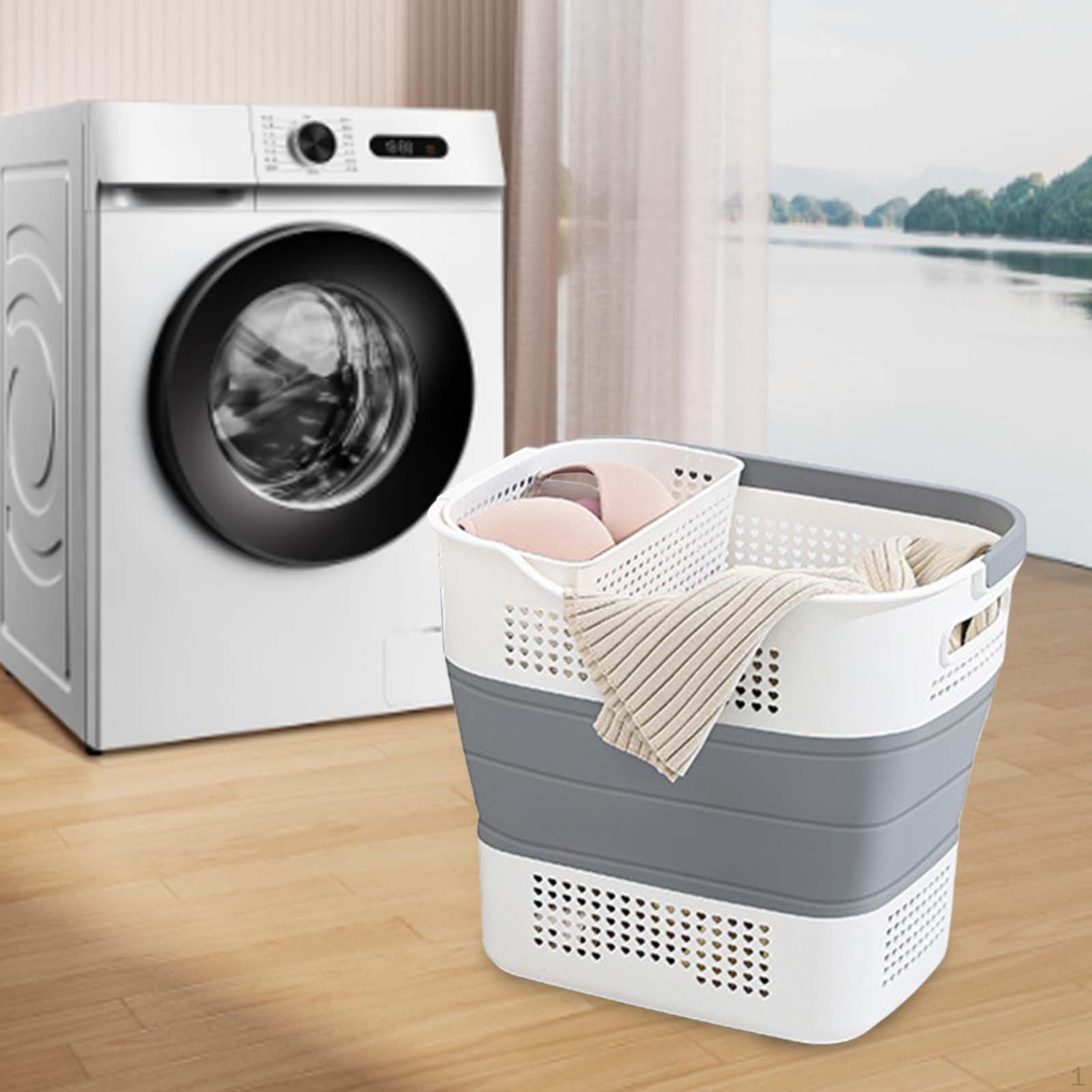 

Розбірний кошик для білизни 30 л. Компактний портативний контейнер для зберігання сірий колір