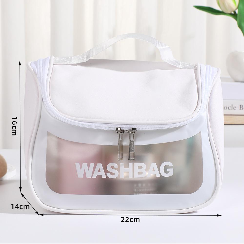 Transparent PVC Makeup Bag: Wet/Dry Separation, Large Capacity, PU Travel Cosmetic Organizer