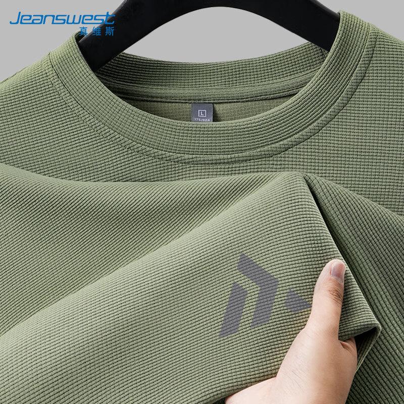 Jeanswest Men s Waffle-Knit Long-Sleeve T-Shirt L