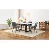Esstisch - MUVOE - 120x70cm - Schwarzes Metall - 6 Personen - Rechteckig