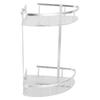 Two Layer Corner Shower Shelf Silver Bathroom Corner Shelf Durable Shower Shelf Rack  Household Use