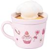 Sanrio "My Melody Latte Art" 3D Mug with Lid, Approx. 230ml, Approx. 12 x 13cm, Character Tableware, My Melody Goods, Pink, san4551-3
