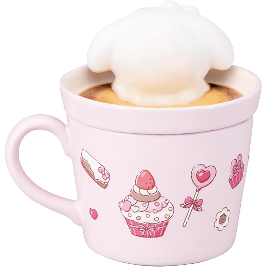 Sanrio "My Melody Latte Art" 3D Mug with Lid, Approx. 230ml, Approx. 12 x 13cm, Character Tableware, My Melody Goods, Pink, san4551-3