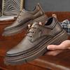 Męskie sneakersy z prawdziwej skóry, ręcznie robione, markowe, męskie casualowe buty płaskie sznurowane, klasyczne buty męskie na ślub, uniwersalne buty do skateboardingu męskie