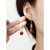 [Boya] New Chinese Style Happy Marriage Earrings Xi Character Chinese Style Red Han Dynasty New Year Ear Studs Earrings