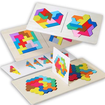 Kid 3D Puzzle Battle Game Montessori Intellectual Toys Logic Tangram Geometric Shape Match Thinking Challenge Education Toy Gift
