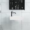 Rxakudedo Wall-Mounted Ceramic Hand Wash Basin, Suitable for Small Toilets, Stylish and Simple Wall-Mounted Wash Basin (Left-Hand Ceramic Hand Wash Ba