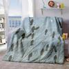 2026 New Arrivals Contemporary Flannel Blanket with Digital Crow And Branch Print All-Season Soft Throw for Sofa, Bed, Travel, And Camping Multi-Use H