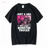 Just A Girl Who Loves Monster Trucks Graphic T-shirt