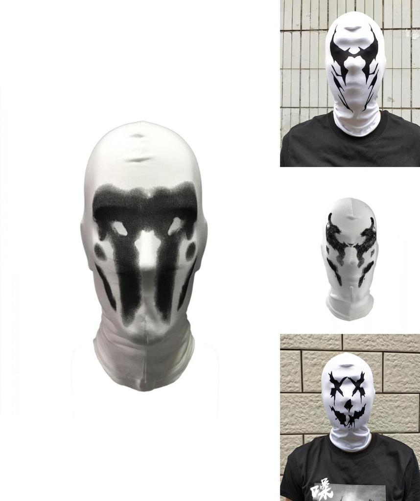 2020 Watchmen Rorschach Mask Cosplay Hooded Face Covering For All Seasons And Genders