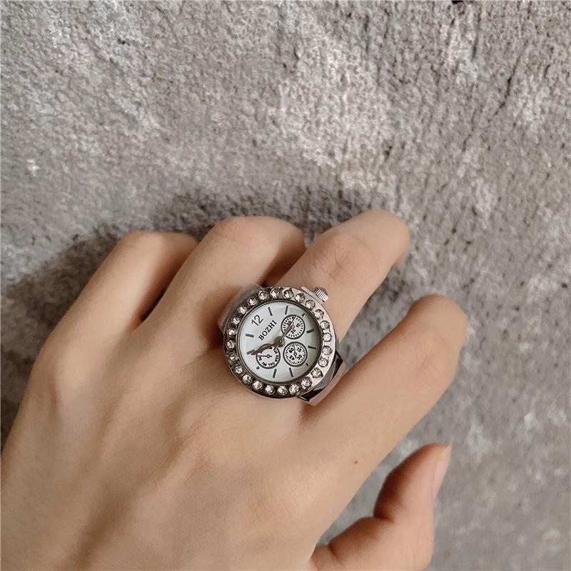 Korean Style Retro Hipster Watch Ring - Trendy Men's Hand Jewelry Accessory