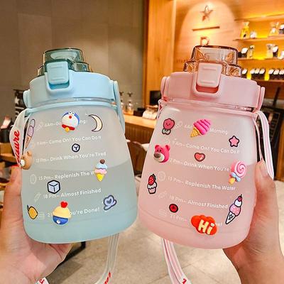 1400ml Large Capacity Portable Water Cup Flower Tea Cup Lovely Water Bottle Mug Beverage Cup Coffee Cup Sports Water Cup