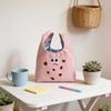 Canvas Embroidered Handbag With Cartoon Art For Daily Casual Use
