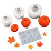3D Pumpkin Candle Epoxy Mold Maple-Leaves Fondant Mold Halloween Theme Cupcake
