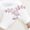 A Thermal Gloves Autumn Solid Color Adult Writing Office Thick Elastic Plush GlovesWinter Warm Knit Gloves Half Finger Men Women