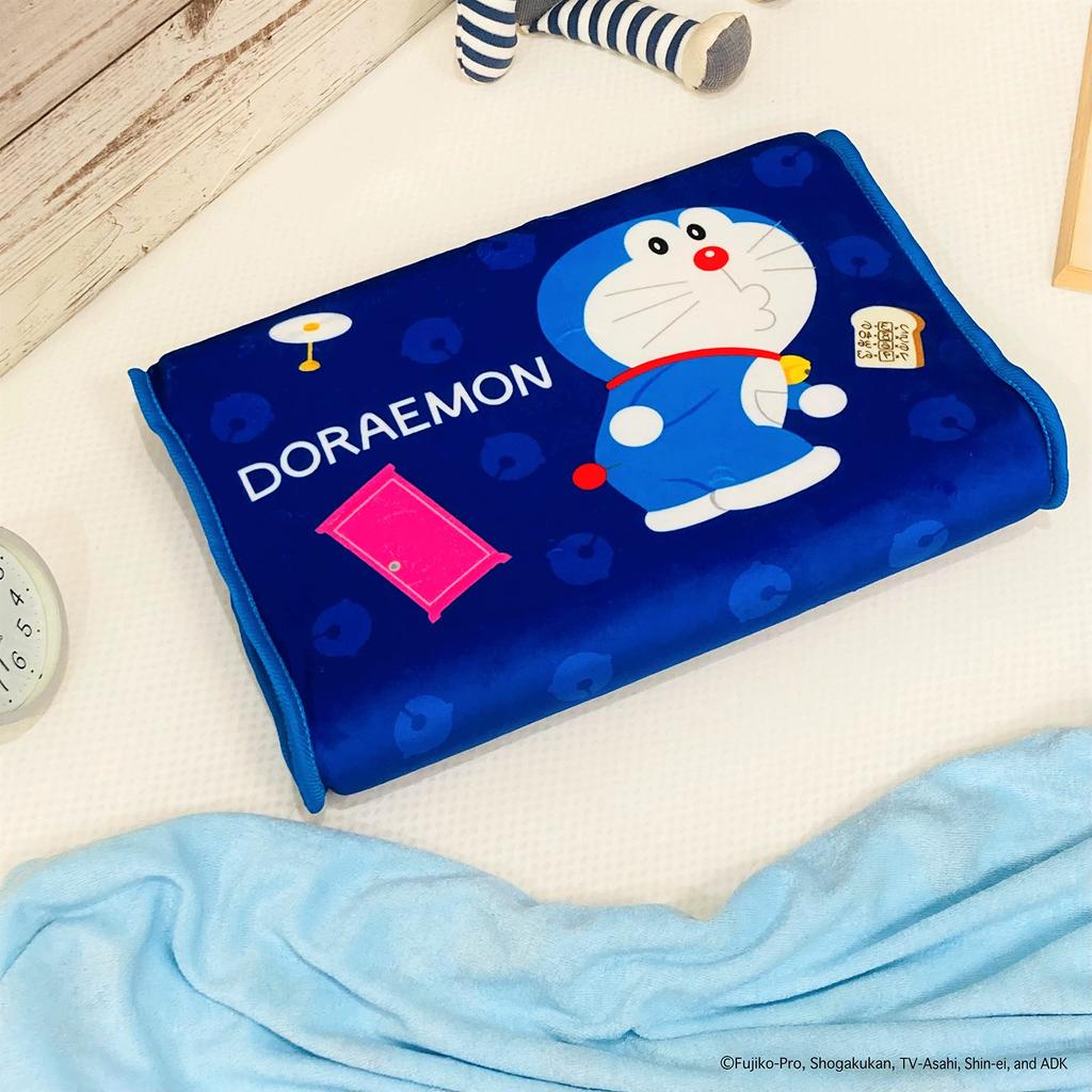 MORIPiLO Morishita Pillow Memory Foam Doraemon 35x25cm Low Washable Cover Included Stuffed Toy Cushion Shogakukan Character Goods Navy 4620860