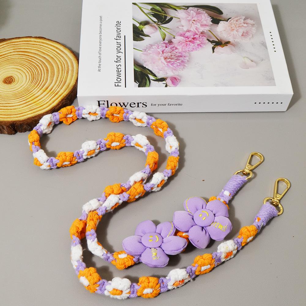 Bohemian Daisy Flower Woven Phone Lanyard - Colorful, Fashionable & Versatile