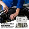 Metal Bonded Sealing Washer 150X Bonded Washer Assortment Seal Multifunction Metal Crush Ring Set Auto Repair Set Wear-Resistant