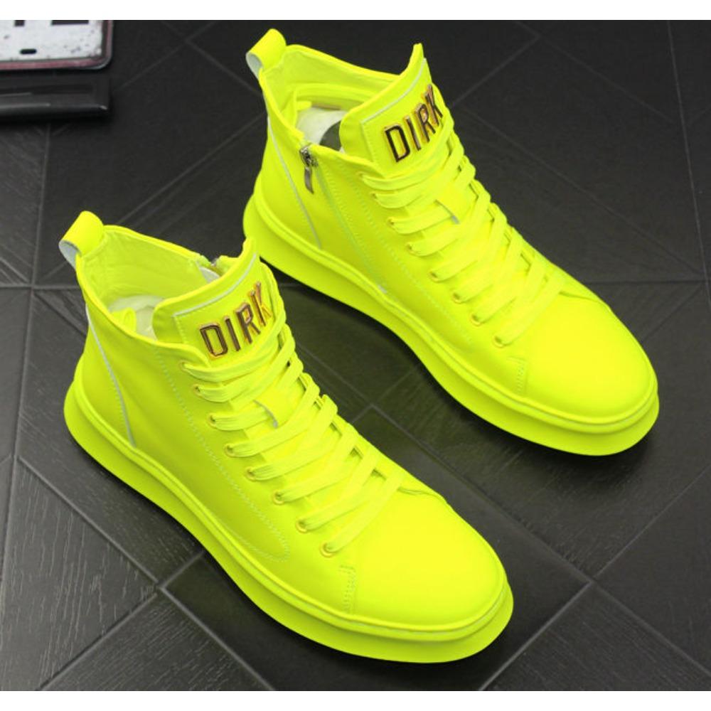 Scarpe da uomo Hip Hop Street Scarpe da tavola in pelle laccata Scarpe casual alte da uomo