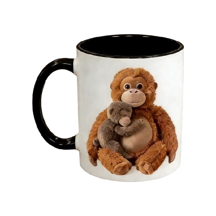 

Artistic Wildlife Themed Mugs With Punch Monkey Pattern Dishwasher And Microwave Safe 350Ml Animal Art Coffee Cup 1