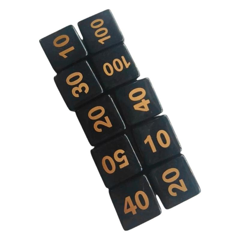 10Pcs Acrylic 6 Sided Round Corner Dices Mult Sided Table Game Dices Math Counting Teaching Tool Mahjong Accessories
