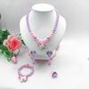 Ensemble Bracelet & Collier Licorne Perle Style Coréen pour Enfants avec Motif Floral