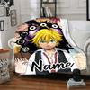 Customizable Seven Deadly Sins1 Throw Blanket – Personalized Name, All-Season Cozy Snug Blanket, Machine Washable, Personalized Blanket