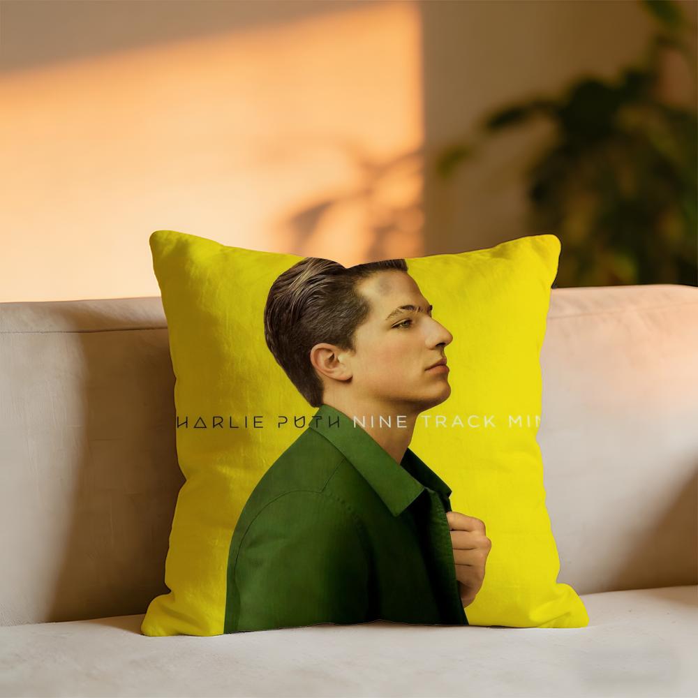 Charlie Puth Album Cushion Cover Cozy Velvet Throw PillowSoft Warm Cushion For Sofa  Bed
