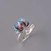 Anello Smaltato Fiore di Loto: Stile Etnico di Alta Gamma da Donna Gradiente Regalo per Fidanzata