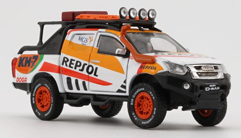 Scherer Designs BM Creations 1/64 Scale Isuzu D-Max 2018 "Repsol Oil" Accessory Pack RHD Finished Model