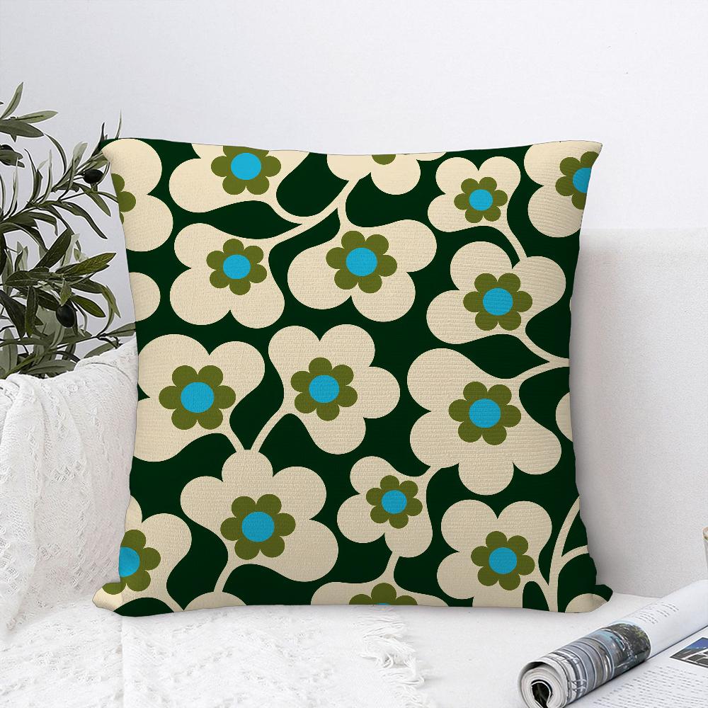 Federa per Cuscino Floreale Art O-Orla Kiely Decorazione Divano Casa Stampa Double-Sided Copricuscini Quadrati in Peluche Copertura Decorativa per Cuscino