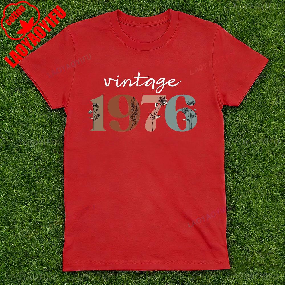 2026 50th Wildflower Tshirt Vintage 50th Birthday Tshir Gift 50th Birthday Women Friend 1976 Birthday Shirts for Women S