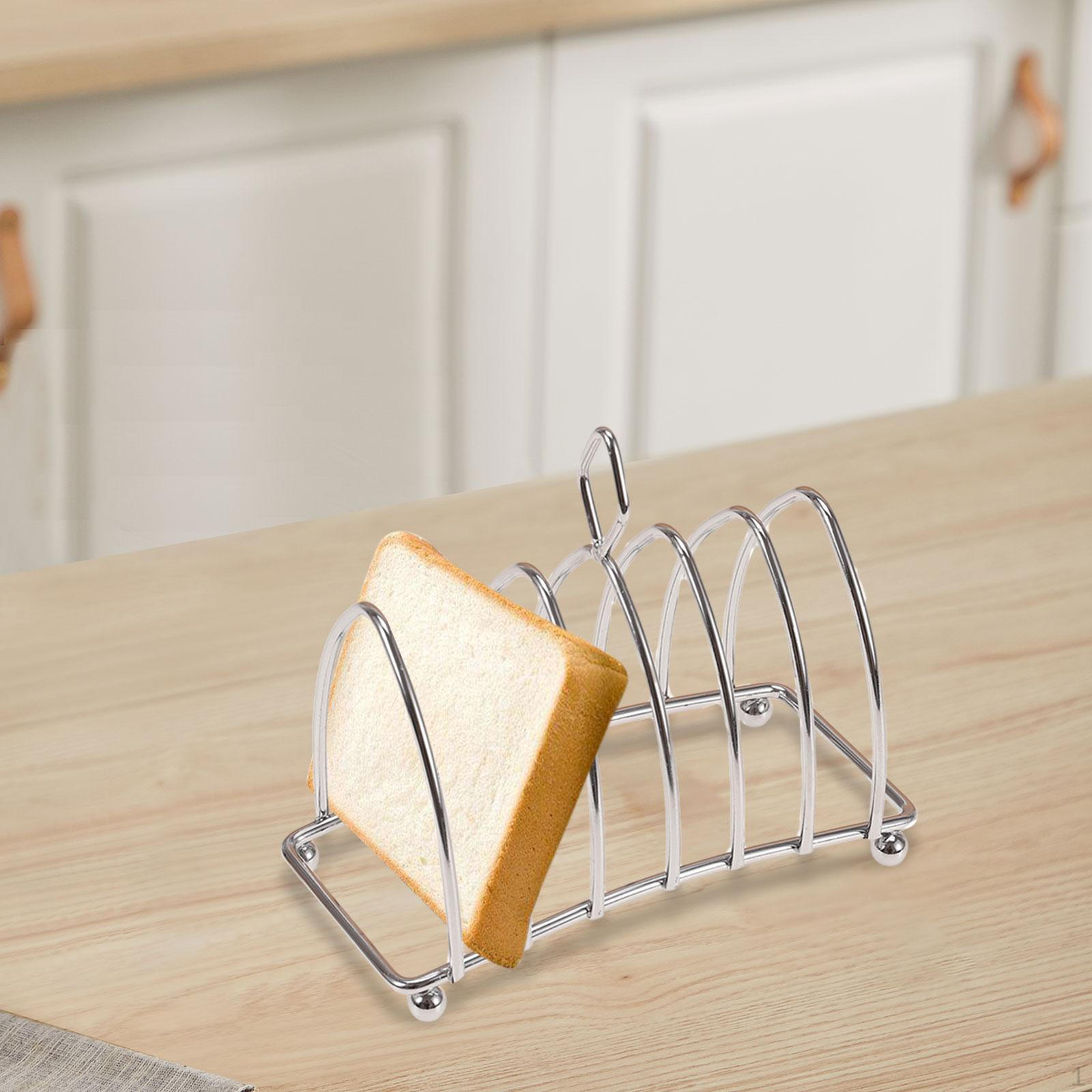 

Breakfast Toast Rack Stainless Steel Cooling Station Serving for Dining Table Baking Home Kitchen 6