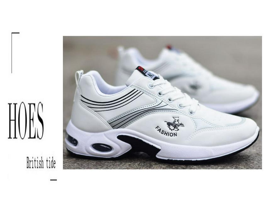 Men's 2024 White Leather Sneakers: Stylish, Casual Shoes for Teens and Students