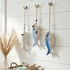 Wandhängende Dekoration Fischförmiger Holzschnitzerei Anhänger mit Lanyard Einfach aufzuhängen Vielseitige Wandkunst für Badezimmer Tür Eingang