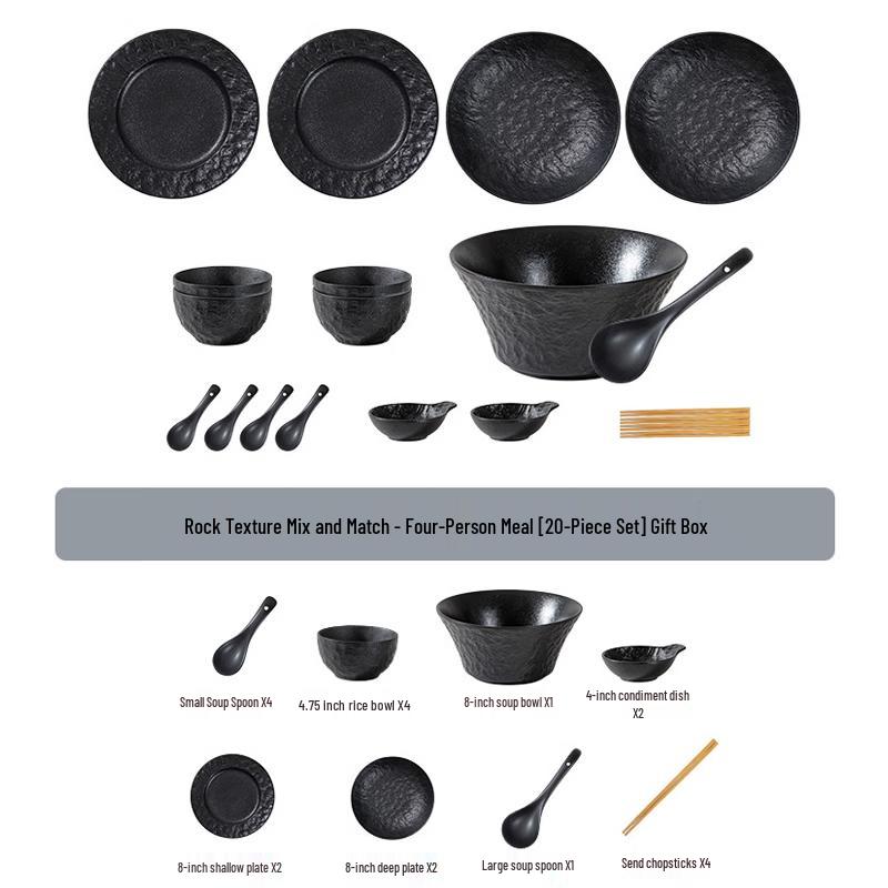 Ailan Huijia A1 Underglaze Ceramic Dinnerware Set