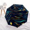 1pc Galaxy Swirls Automatic Open/close Folding Compact Umbrella, 8 Rib Sturdy Canopy, Lightweight Portable, Everyday Use, Gift,,091