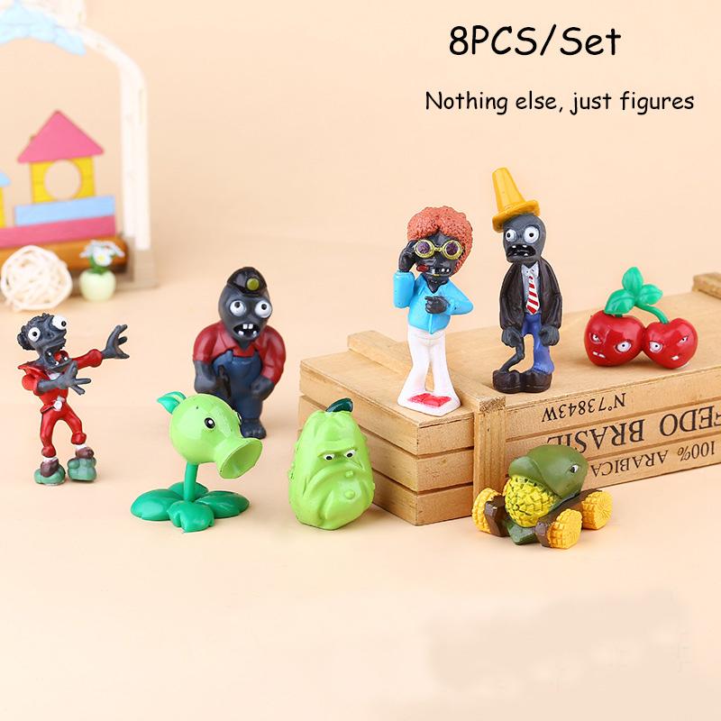 

Набор из 8 фигурок растений против зомби, детские модельные игрушки, коллекционные, для украшения торта, подарок для фаната