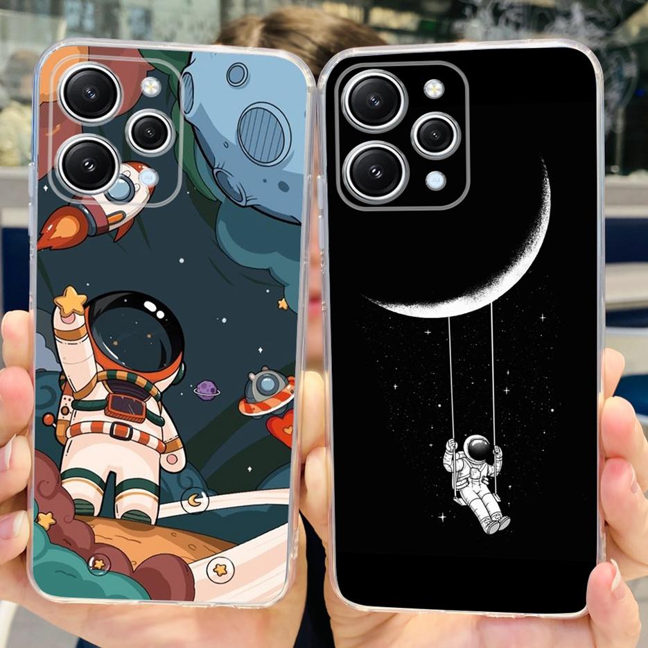 For Xiaomi Redmi 12 Case 2023 New Fashion Painted Cover Clear Silicone Phone Case For Xiaomi Redmi 12 Redmi12 Soft Fundas Bumper