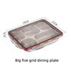 304 Stainless Steel Bento Lunch Box With PP Lid,Sealed Compartments Adult Lunch Box,Children's Student Kindergarten Meal Plate