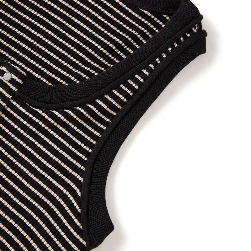 PEACEBIRD Women's Summer Sleeveless Striped Knit Maxi Dress