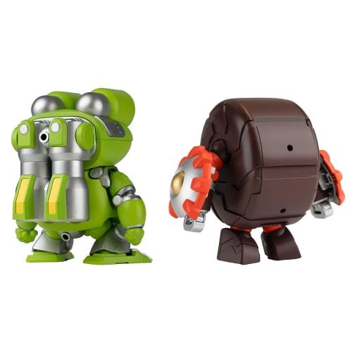 Wave Tachibana Neko Kogyo QOSMOS Series Bee Robo Kabutack Gerotan & Dangoron Set, Non-Scale, Approximately 10cm Tall, Pre-Colored Plastic Model Kit, K